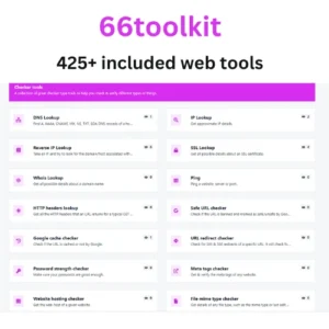 66toolkit - All-in-One Web Tools System for SAAS Businesses