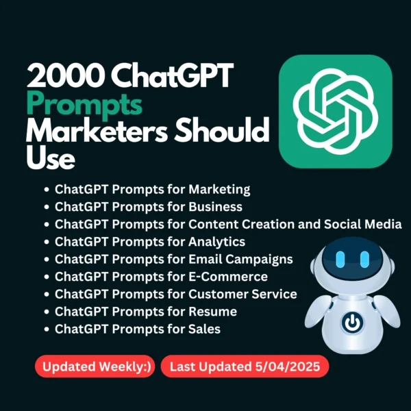2000+ Ultimate ChatGPT Prompts for Marketers